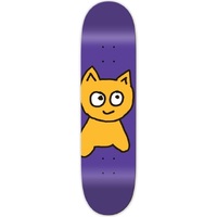 Meow Skateboard Deck Big Cat Purple 7.75