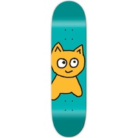 Meow Skateboard Deck Big Cat Teal 7.5