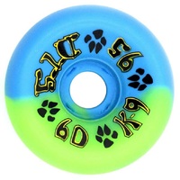Dogtown Skateboard Wheels K9 80s Neon Blue Green Swirl 95a 60mm