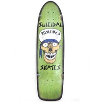 Dogtown Suicidal Skates Skateboard Deck Punk Skull 70s Classic Green Black Fade 8.375