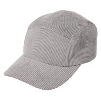 Afends Attention Organic Corduroy Panelled Hat Grey