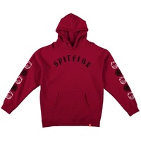 Spitfire Hoodie Old E Combo Maroon Youth