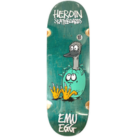 Heroin Skateboard Deck Very Big Emu Egg Teal 10