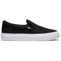 DC Manual Slip On Black White Youth Skate Shoes