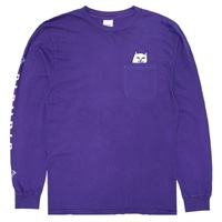 RipNDip Lord Nermal Pocket Purple Long Sleeve Shirt