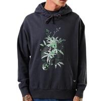Afends Build It Hemp Graphic Charcoal Hoodie