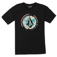 Volcom Circle Stone Fill Black Combo Youth T-Shirt