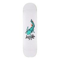 Welcome Axlotl On Bunyip White Teal 8.0 Skateboard Deck