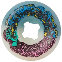 Slime Balls Hairballs 50-50 White Teal 95A 54mm Skateboard Wheels