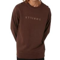 Thrills List Embro Washed Cocoa Crew Jumper