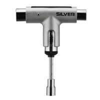 Silver Metallic Silver Skateboard Tool