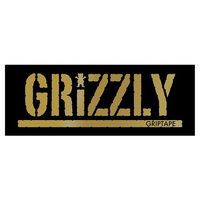 Grizzly Skateboard Sticker - Gold Stamp x 1