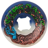 Slime Balls Hairballs 50-50 White Blue 95A 53mm Skateboard Wheels
