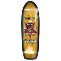 Dogtown Suicidal Skates Possessed To Skate 70s Rider Yellow Black Fade 9.0 Skateboard Deck