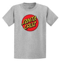Santa Cruz Classic Dot Front Grey Marle Youth T-Shirt