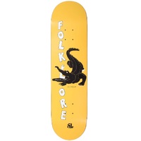 Folklore Warm Press Croc Orange 8.0 Skateboard Deck