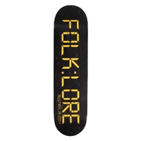 Folklore Warm Press Clock Yellow 8.0 Skateboard Deck