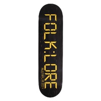 Folklore Warm Press Clock Yellow 8.375 Skateboard Deck