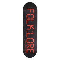 Folklore Warm Press Clock Red 8.0 Skateboard Deck