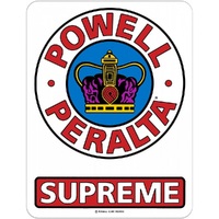Powell Peralta Supreme Medium Skateboard Sticker