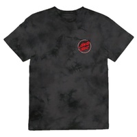 Santa Cruz Checked Out Flame Dot Front Black Tie Dye Youth T-Shirt