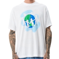 Afends Cosmic Hemp Regular Graphic White T-Shirt