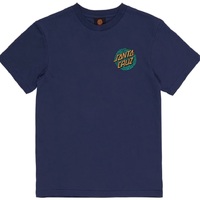 Santa Cruz Static Dot Navy Youth T-Shirt