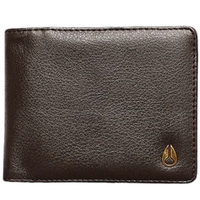 Nixon Pass Vegan Leather Brown Coin Wallet