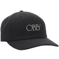 Obey Hedges Black 6 Panel Strapback Hat
