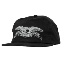 Anti Hero Basic Eagle Black Grey Snapback Hat