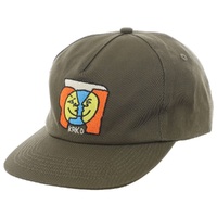 Krooked Moonsmile Olive Adjustable Hat Cap