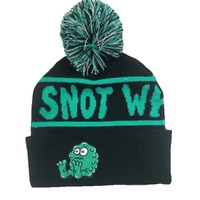Snot Wheel Co Booger Bobble Black Green Beanie