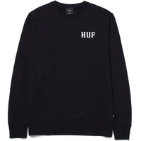 HUF Essentials Classic H Black Crew Jumper