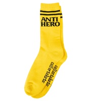 Anti Hero Blackhero If Found 1 Pair Yellow Black Mens Socks