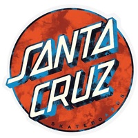 Santa Cruz Wash Dot Clear Sticker