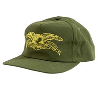 Anti Hero Basic Eagle Olive Yellow Adjustable Hat Cap