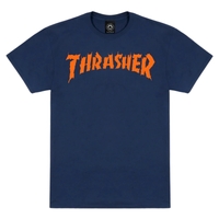 Thrasher Burn It Down Neckface Navy T-Shirt