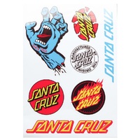 Santa Cruz Screaming Hand Multi Decal Sticker Sheet
