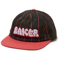 Baker Bubble Pin Black Red Snapback Hat
