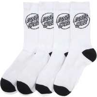 Santa Cruz Opus Dot White 4 Pairs Socks