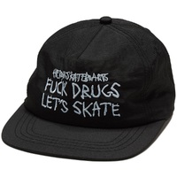 Heroin Fuck Drugs Black Nylon Snapback Hat 
