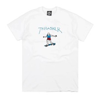Thrasher Gonz Logo White Blue T-Shirt