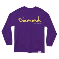 Diamond Supply Co OG Script Purple Long Sleeve Shirt