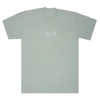 April Logo Embroidery Light Green T-Shirt