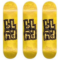 Blind OG Stacked Stamp RHM Yellow 7.75 3 Pack Skateboard Decks