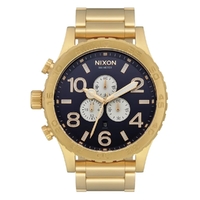 Nixon Chrono 51-30 V1 Gold Indigo Watch