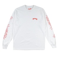 Welcome Skateboards Barb White Red Long Sleeve Shirt