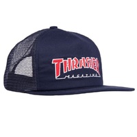 Thrasher Outlined Embroidered Navy Mesh Hat