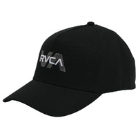 RVCA Offset Pinched Black Snapback Hat