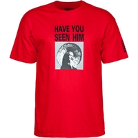 Powell Peralta Searching For Animal Chin Red T-Shirt